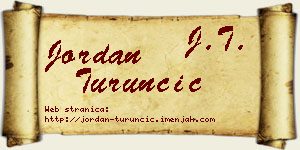 Jordan Turunčić vizit kartica